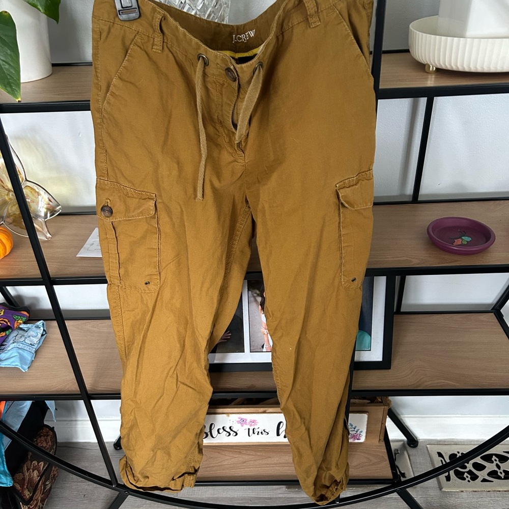 J. Crew Womans Mustard Cargo Pants